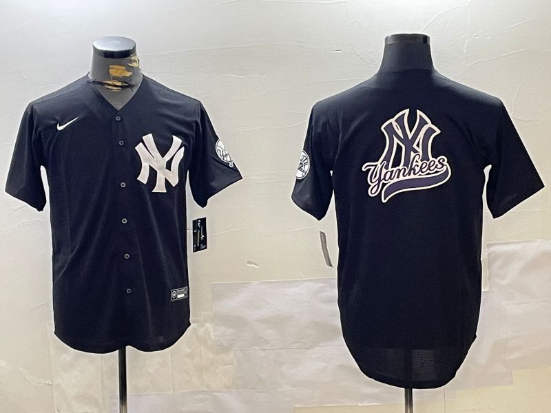 Men New York Yankees Blank Black Fashion Game Nike 2024 MLB Jersey style 7->new york yankees->MLB Jersey